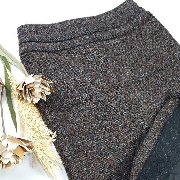 Adrienne Vittadini Thick Brown Blk Texture Skirt 10 - Picture 4 of 15